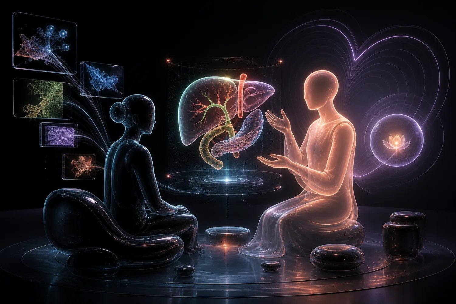 A warm virtual physician using expression and gesture to explain a surgical model to a patient